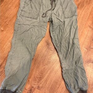 Women’s Olive Green Casual Drawstring Pants